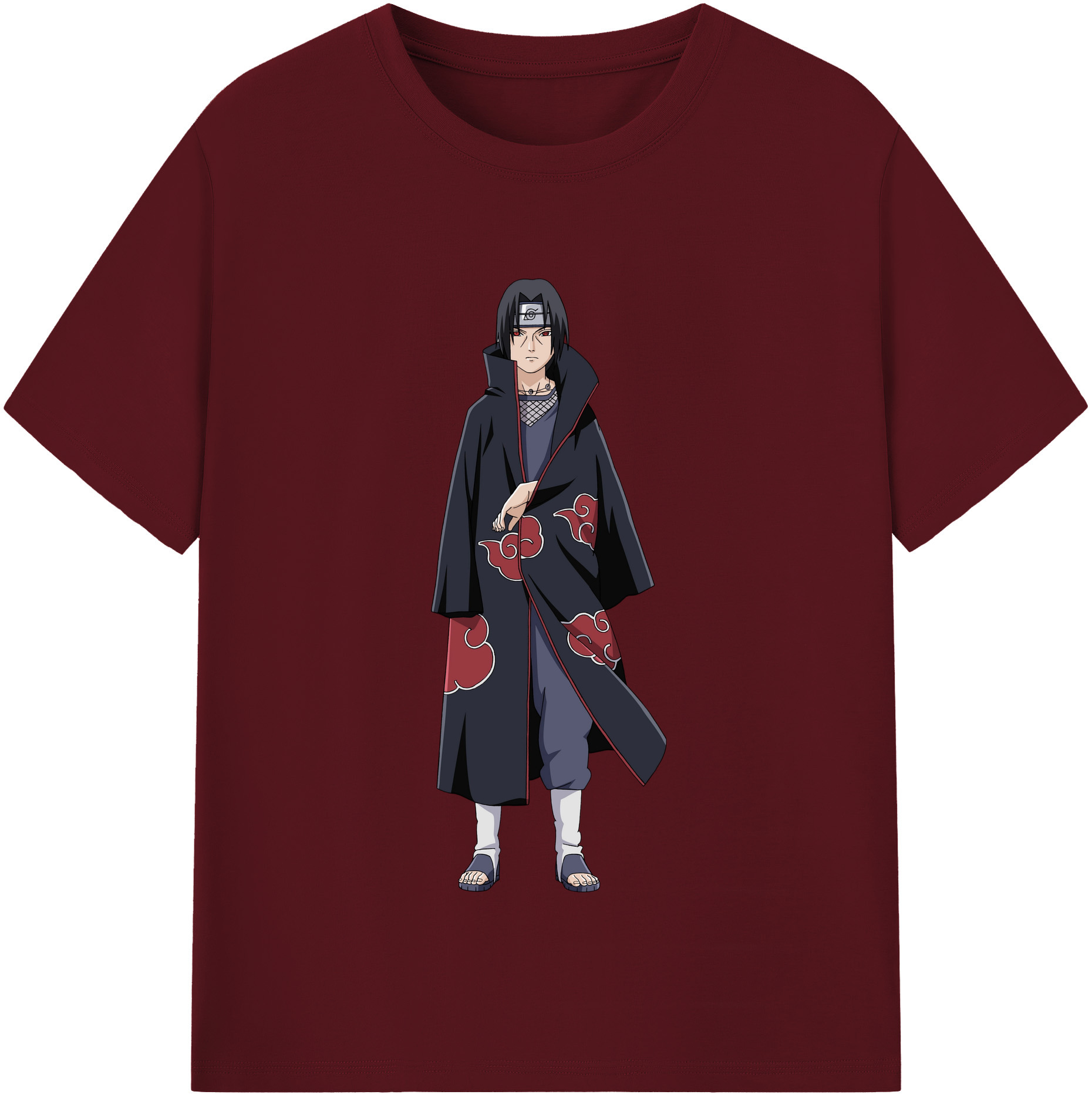 （画像用） NARUTO -ナルト- うちは イタチ Uchiha Itachi 綿100％半袖Tシャツ（フロントプリント）